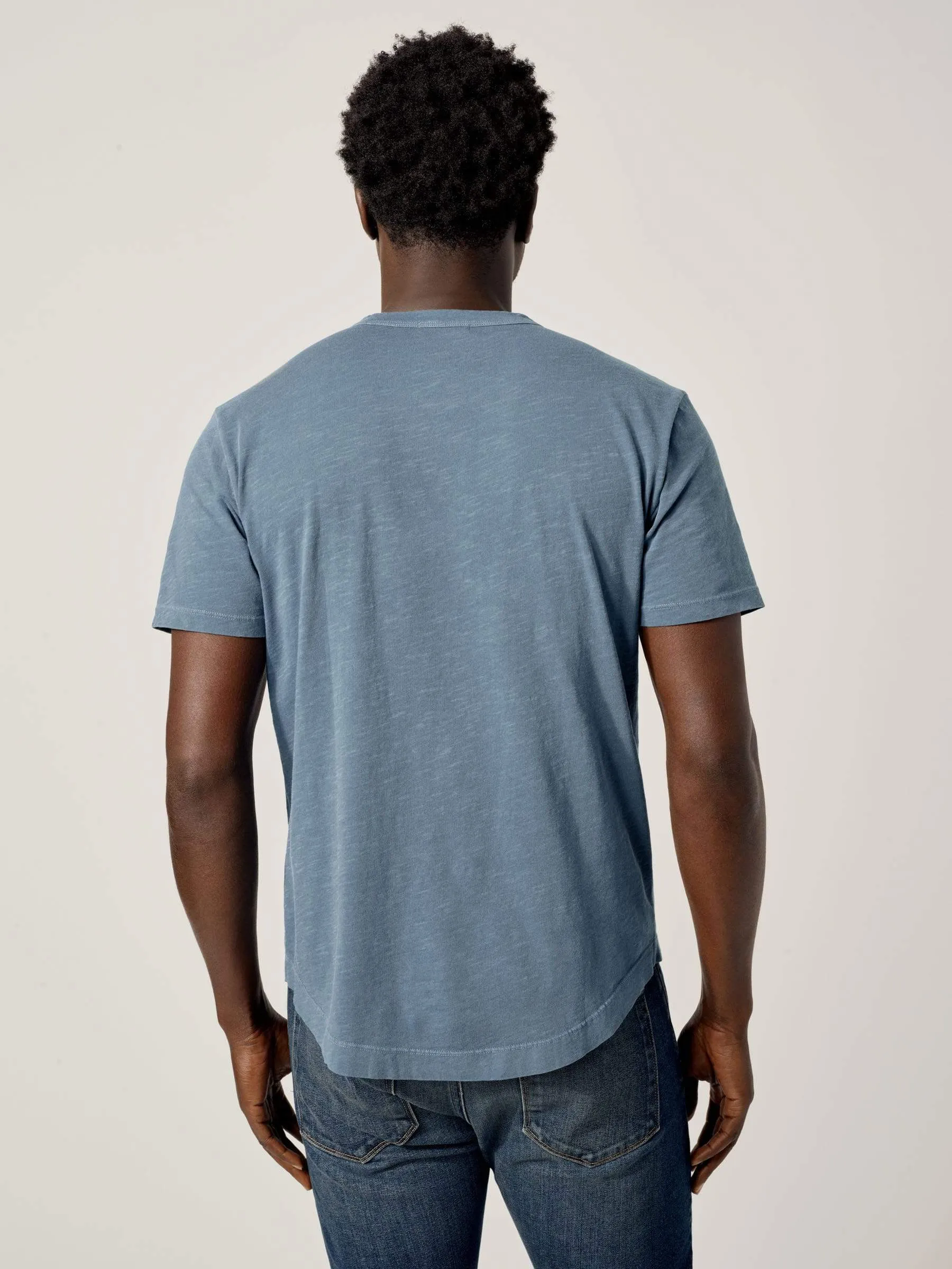 Astro Venice Wash Slub Curved Hem Tee