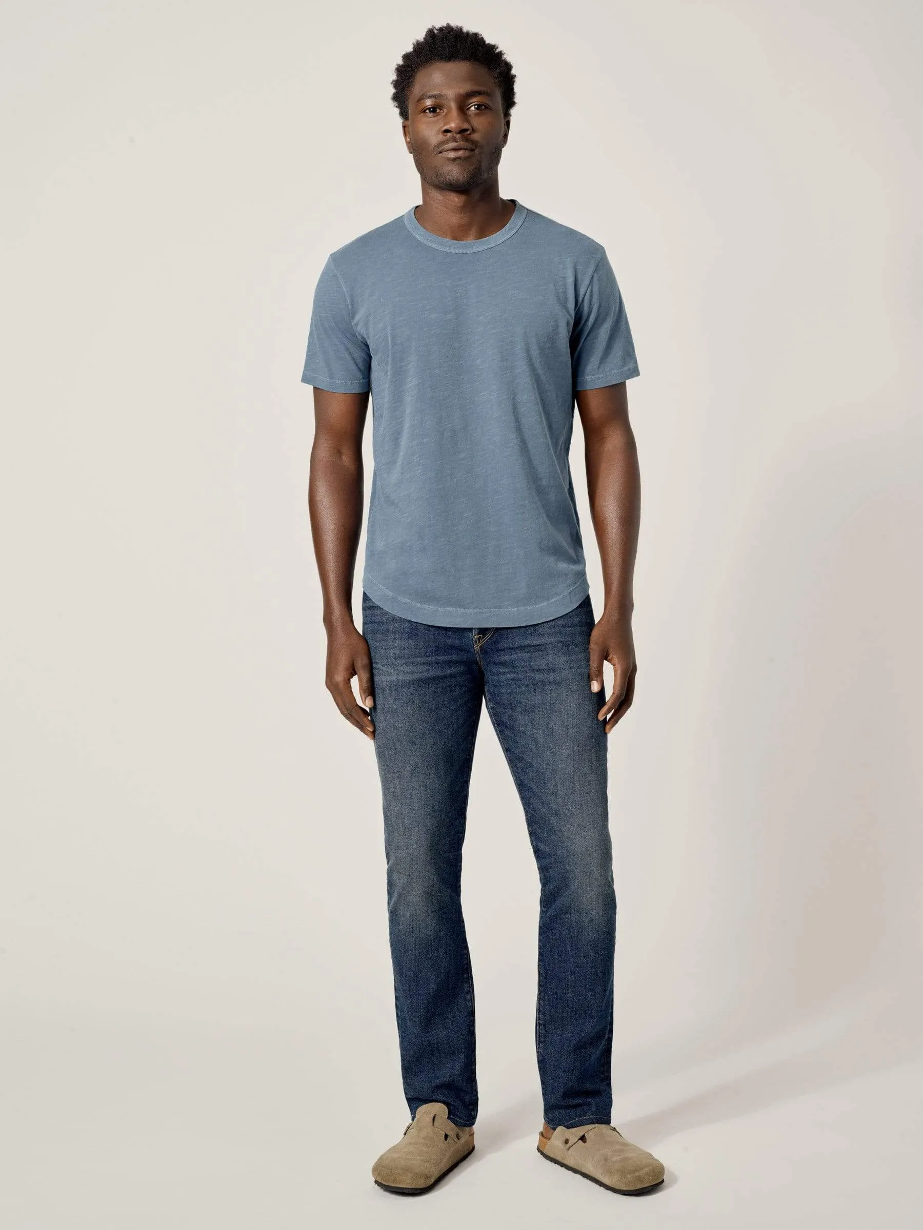 Astro Venice Wash Slub Curved Hem Tee