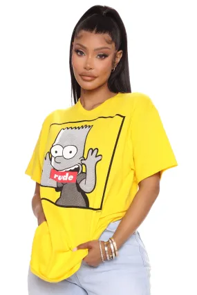 Bart Simpson Eat My Shorts Tee - Yellow