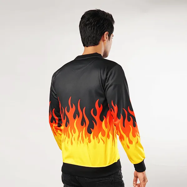 Black Flamer UNISEX JACKET Zipper