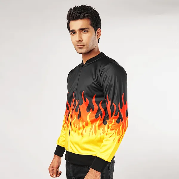 Black Flamer UNISEX JACKET Zipper