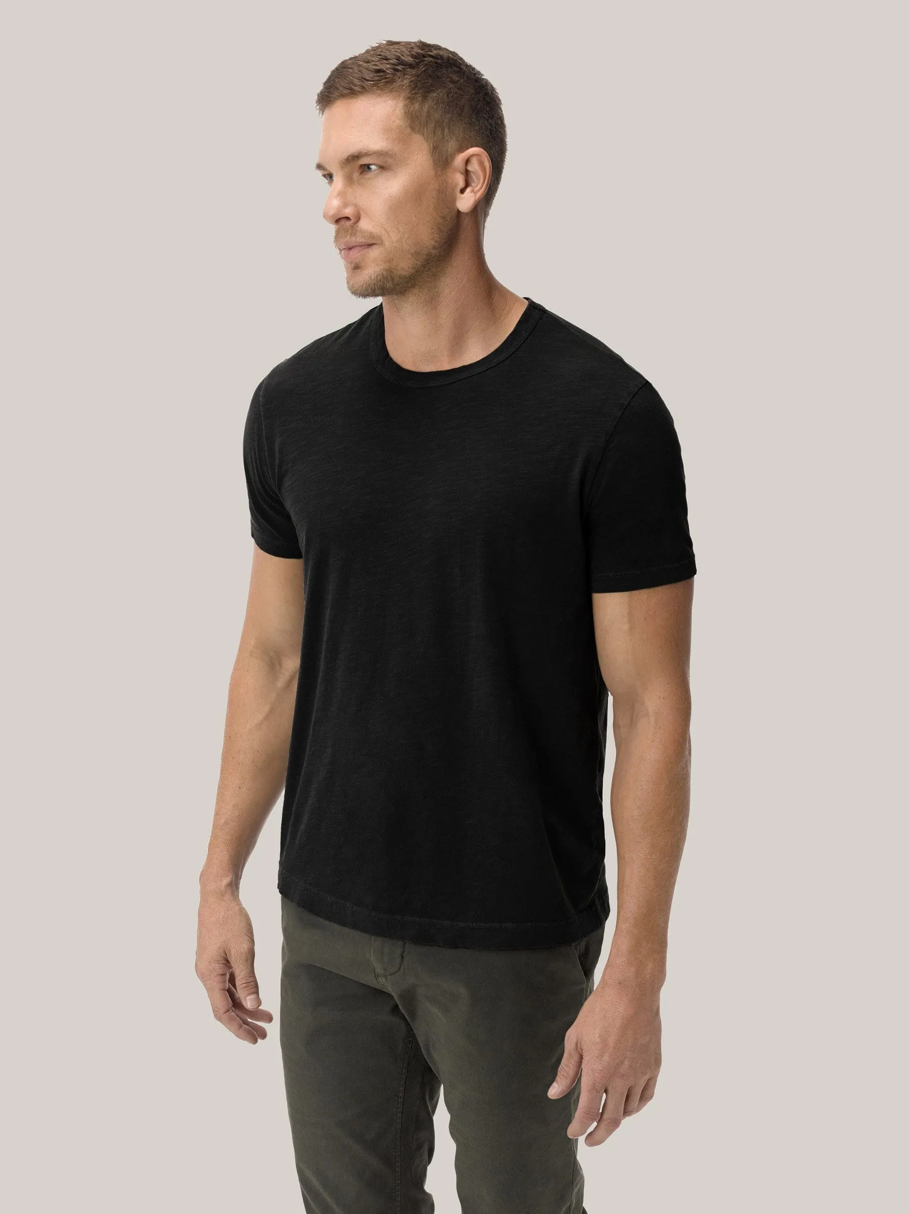 Black Slub Classic Tee