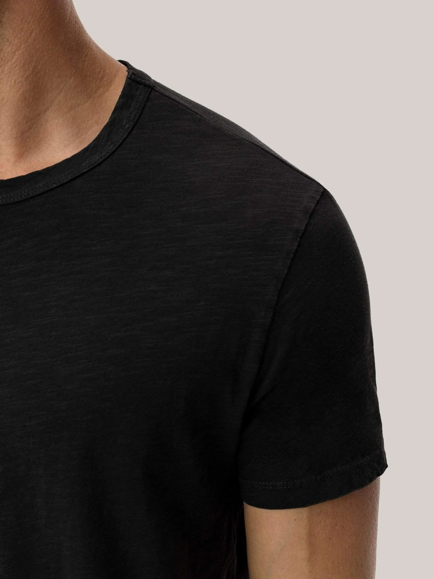 Black Slub Classic Tee