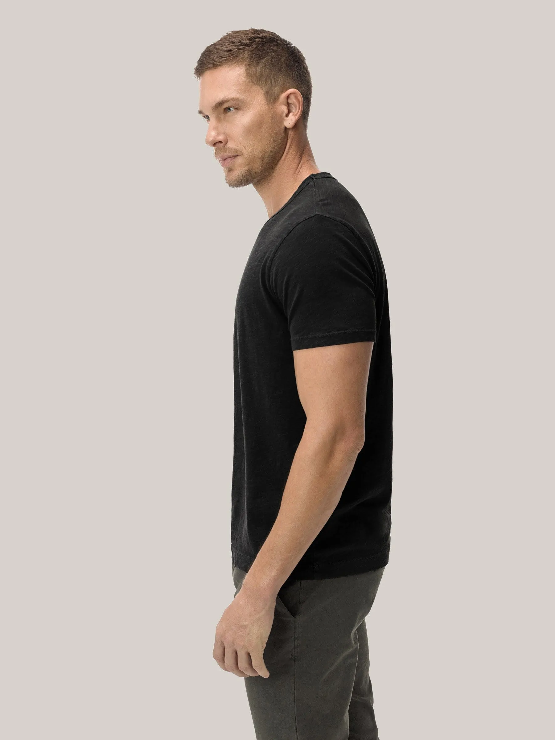 Black Slub Classic Tee