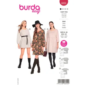 BURDA - 6055 Dress with Gathered Skirt