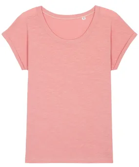 Canyon Pink - Women's Stella Rounders slub rolled sleeve slub t-shirt (STTW112)