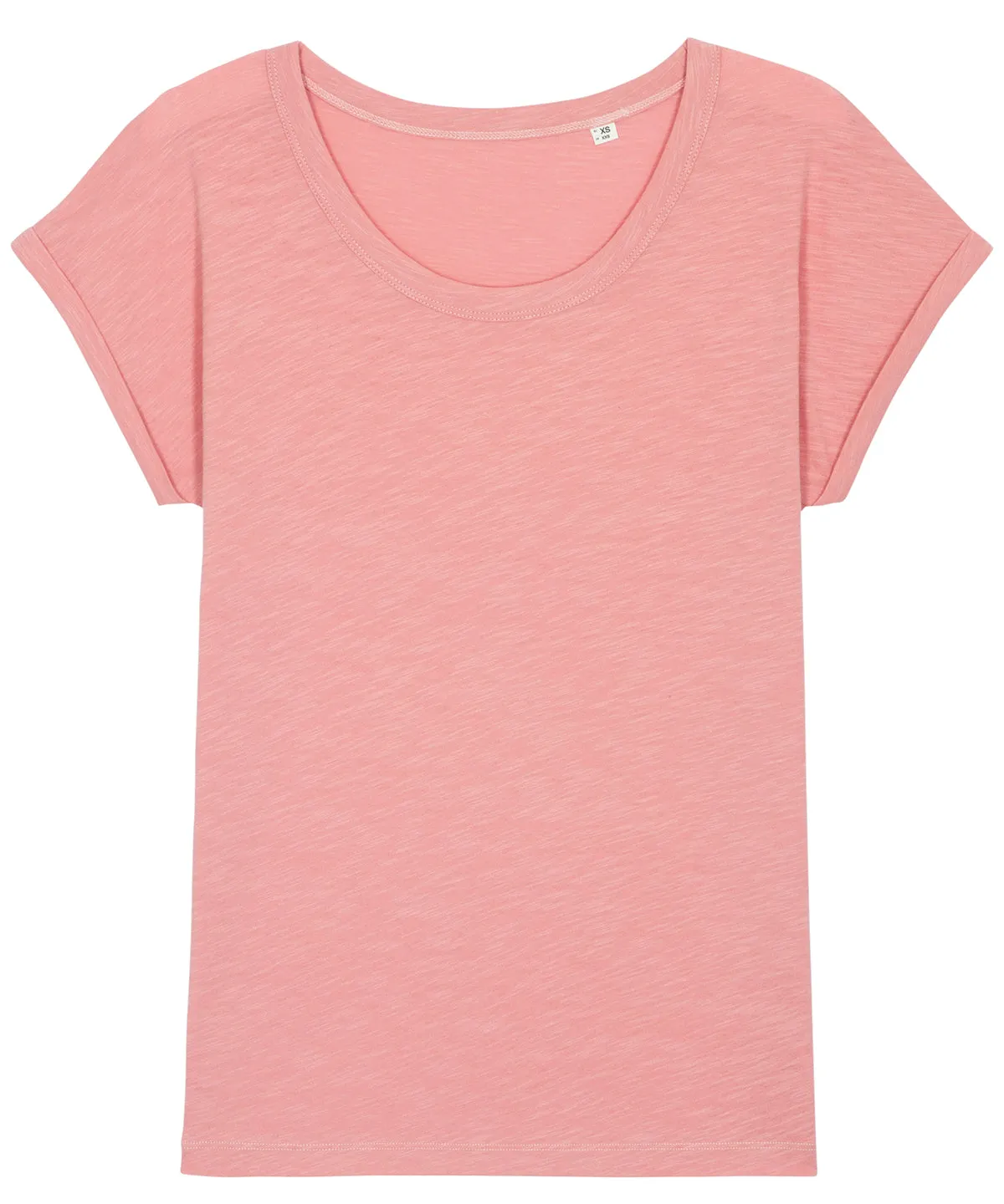 Canyon Pink - Women's Stella Rounders slub rolled sleeve slub t-shirt (STTW112)