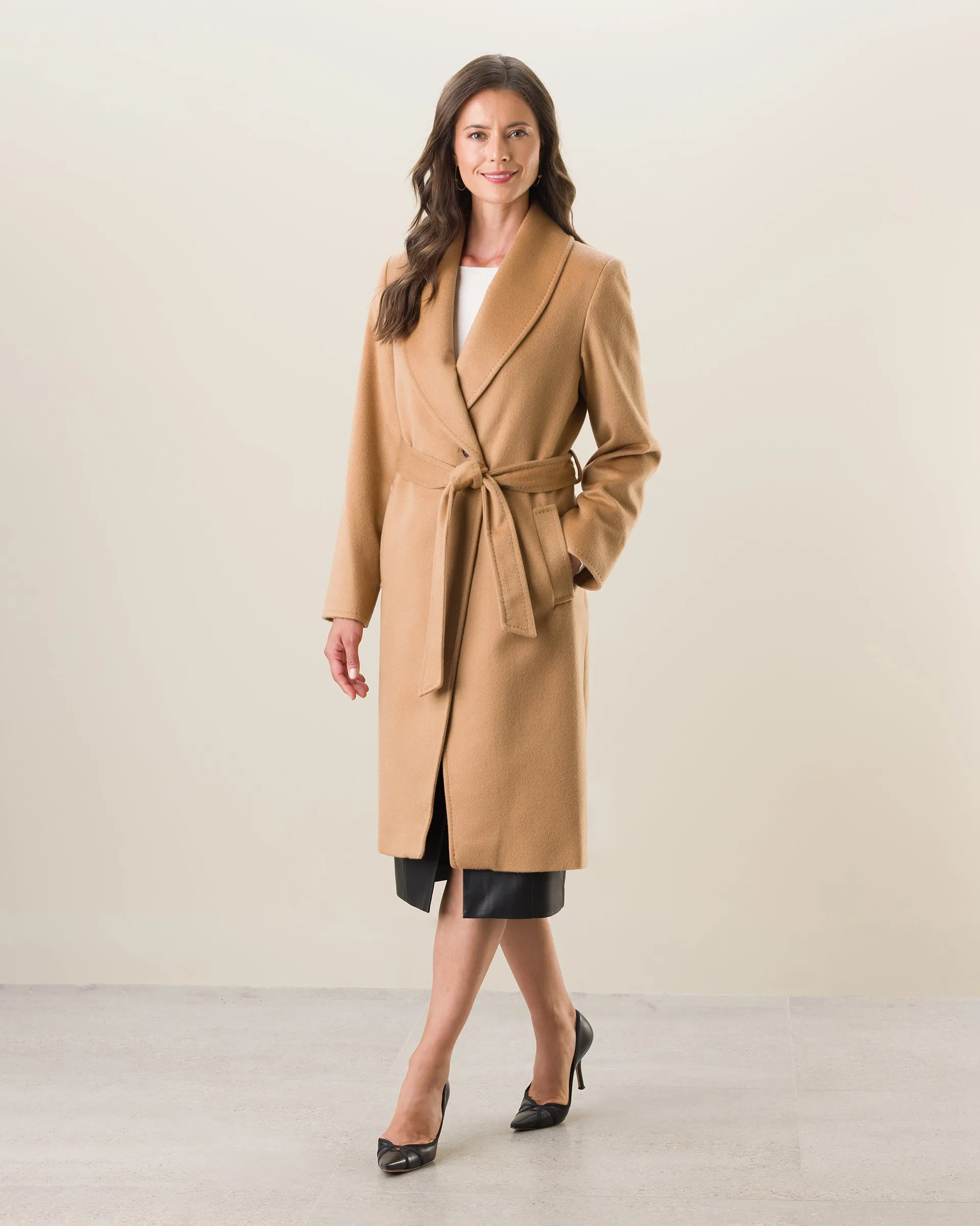 Carmela Belted Wrap Coat