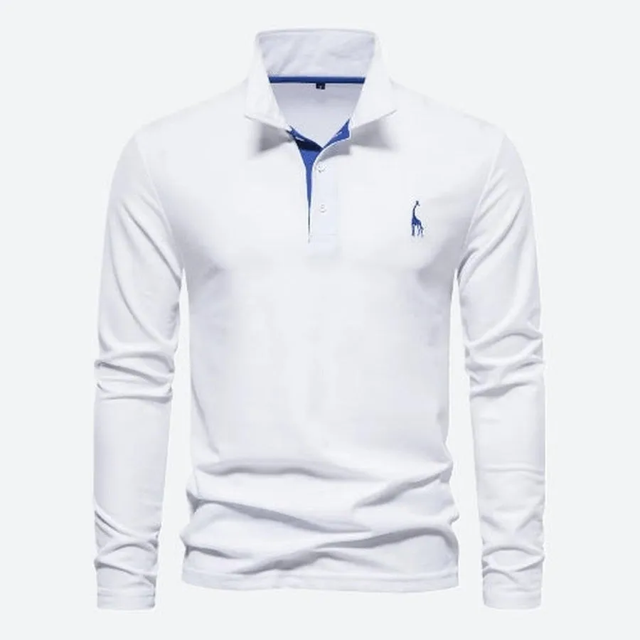 Classic Long-Sleeve Polo Henley Shirts