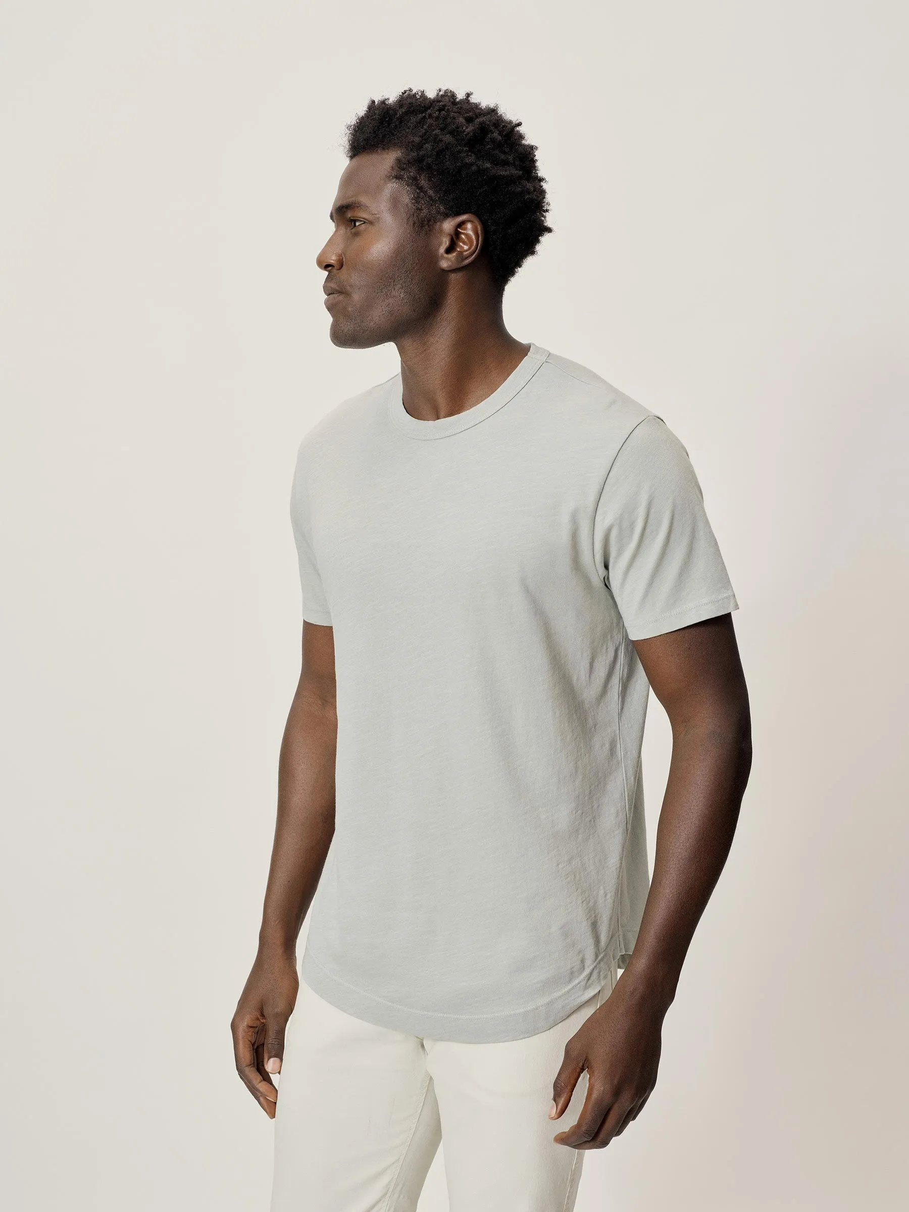 Cove Slub Curved Hem Tee