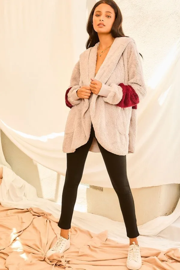 Cozy Hooded Fluffy Cardigan Jacket