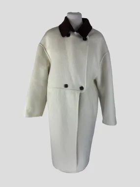 Cubic cream cashmere blend coat size UK10/US6