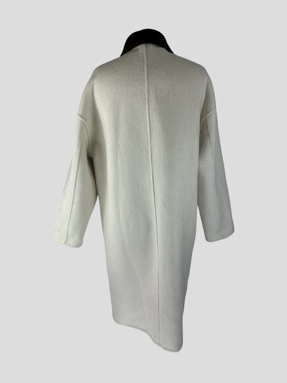 Cubic cream cashmere blend coat size UK10/US6