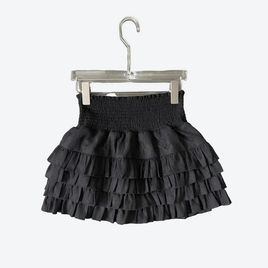 Cute Tiered Ruffle Mini Skirts