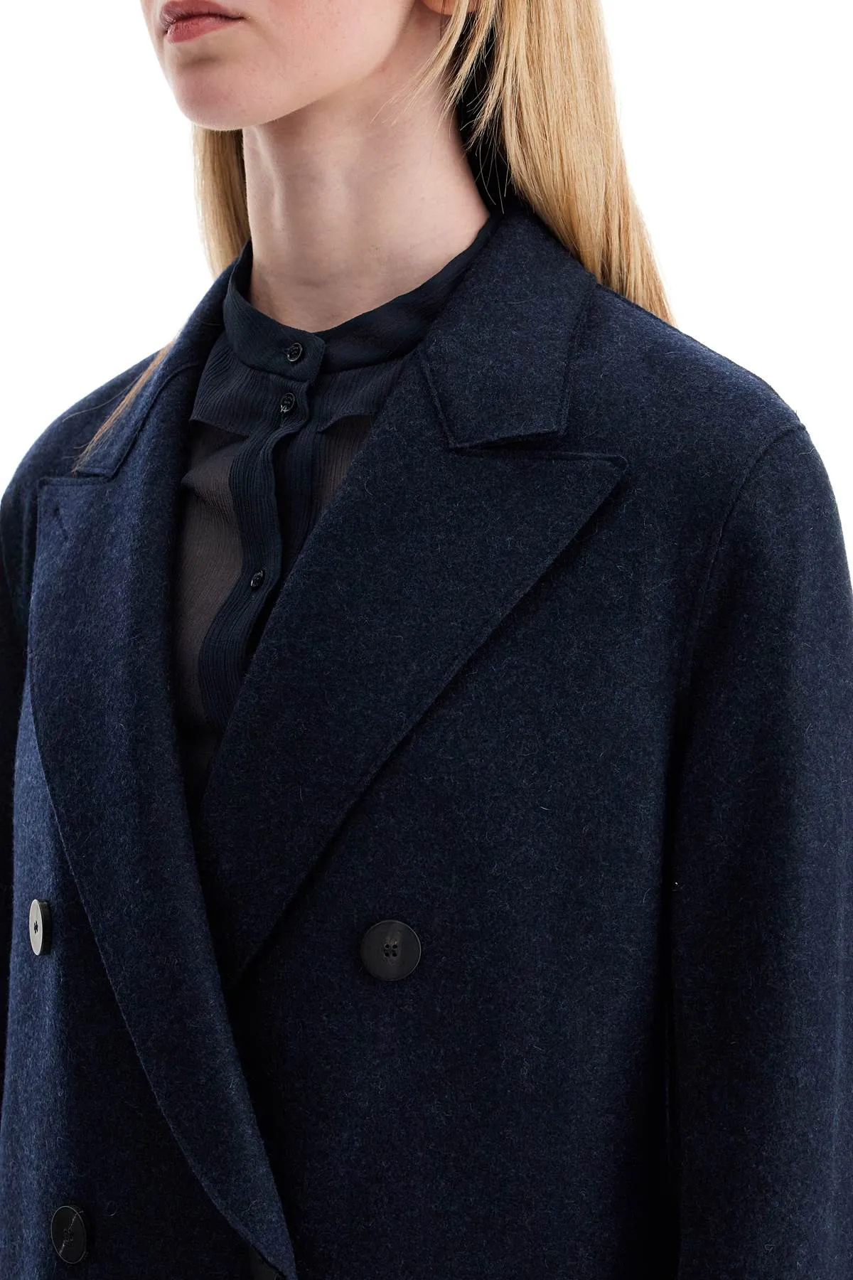 double-breasted cashmere coat