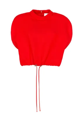 Drawstring Top in Red