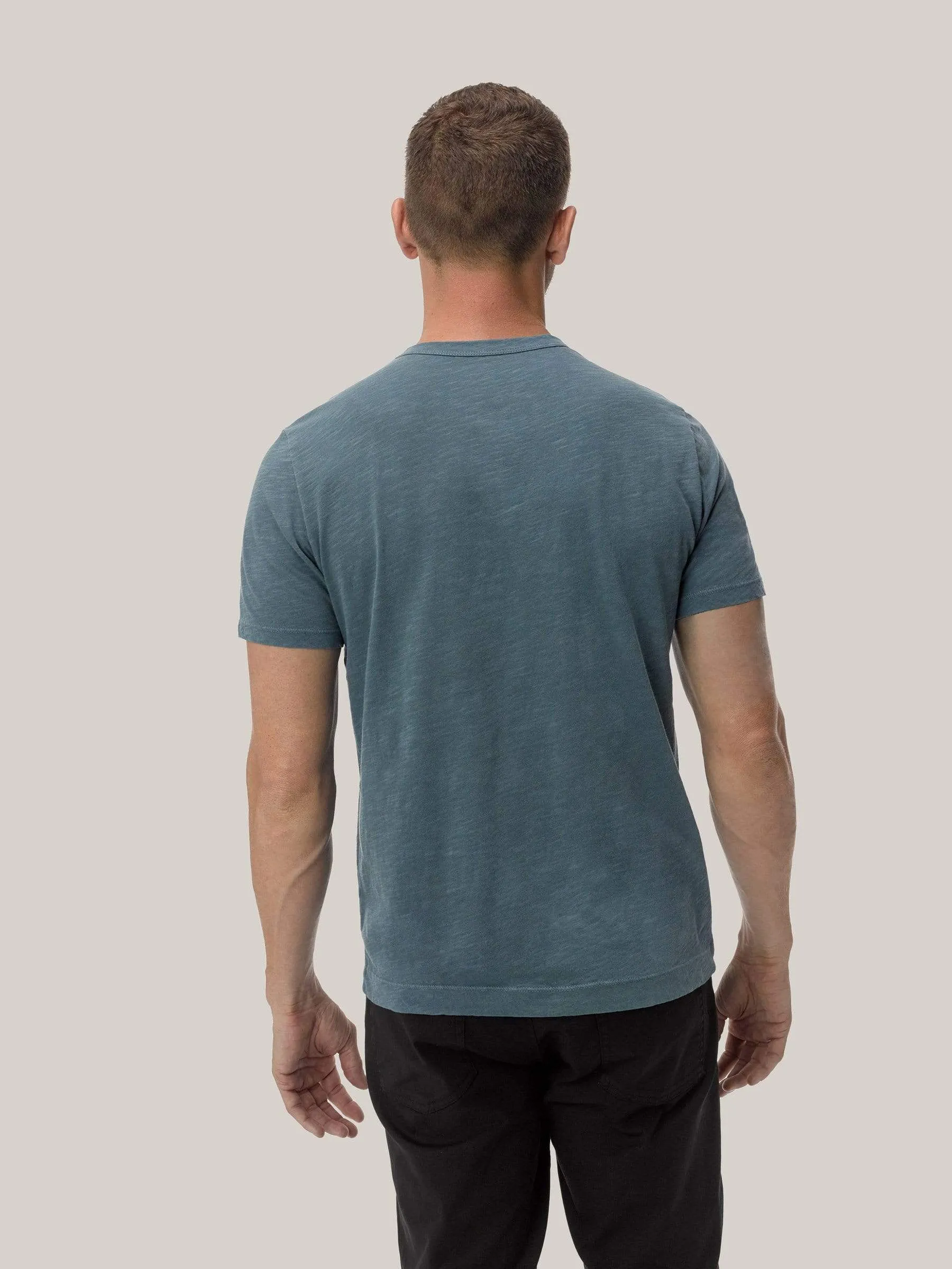 Faded Blue Venice Wash Slub Classic Tee