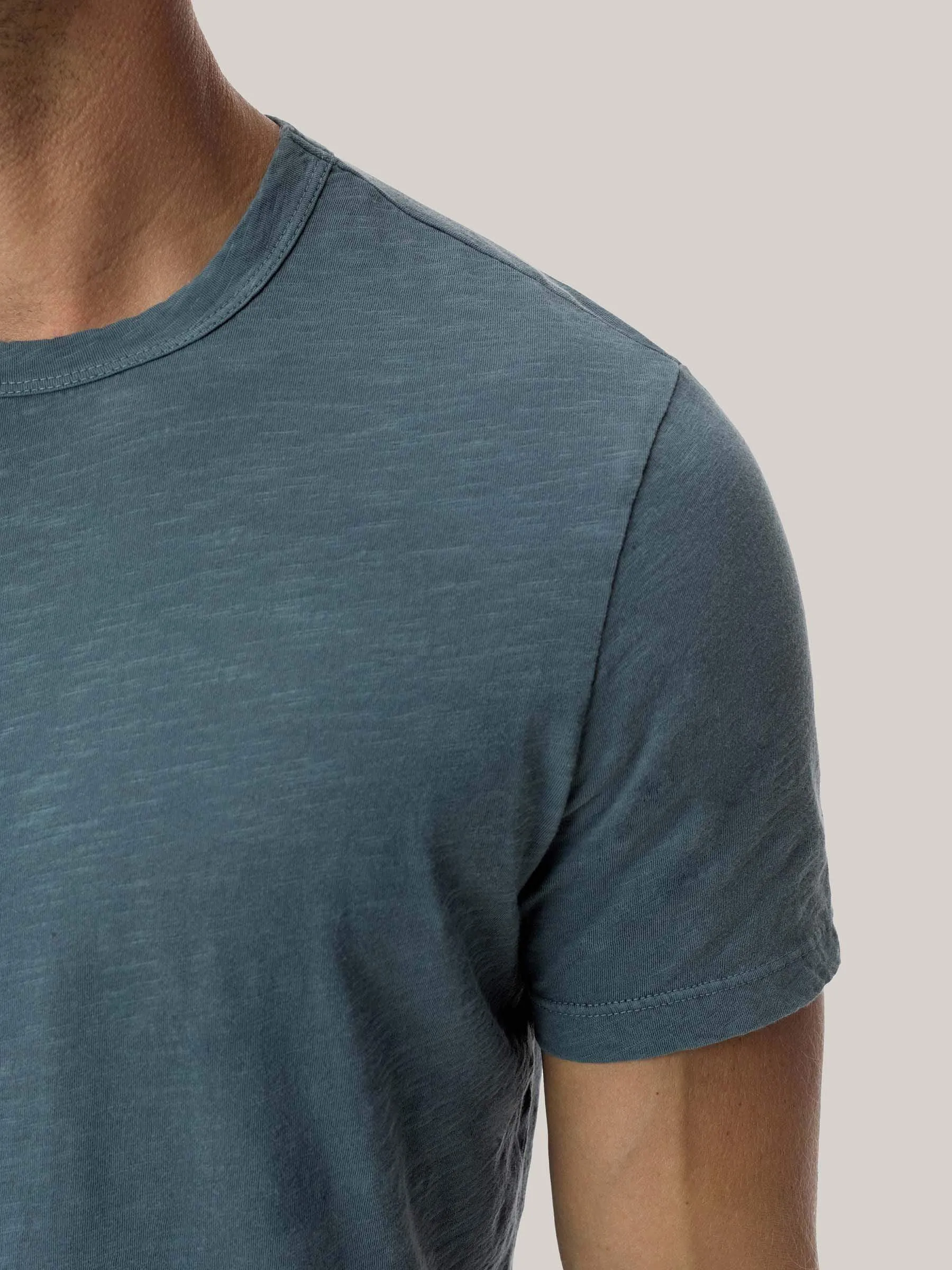 Faded Blue Venice Wash Slub Classic Tee