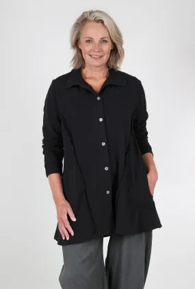 Fleece Swing Jacket, Black