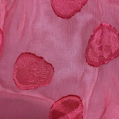 Fuchsia Pink Skull Chiffon Fabric