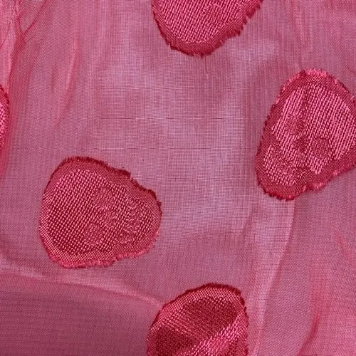 Fuchsia Pink Skull Chiffon Fabric