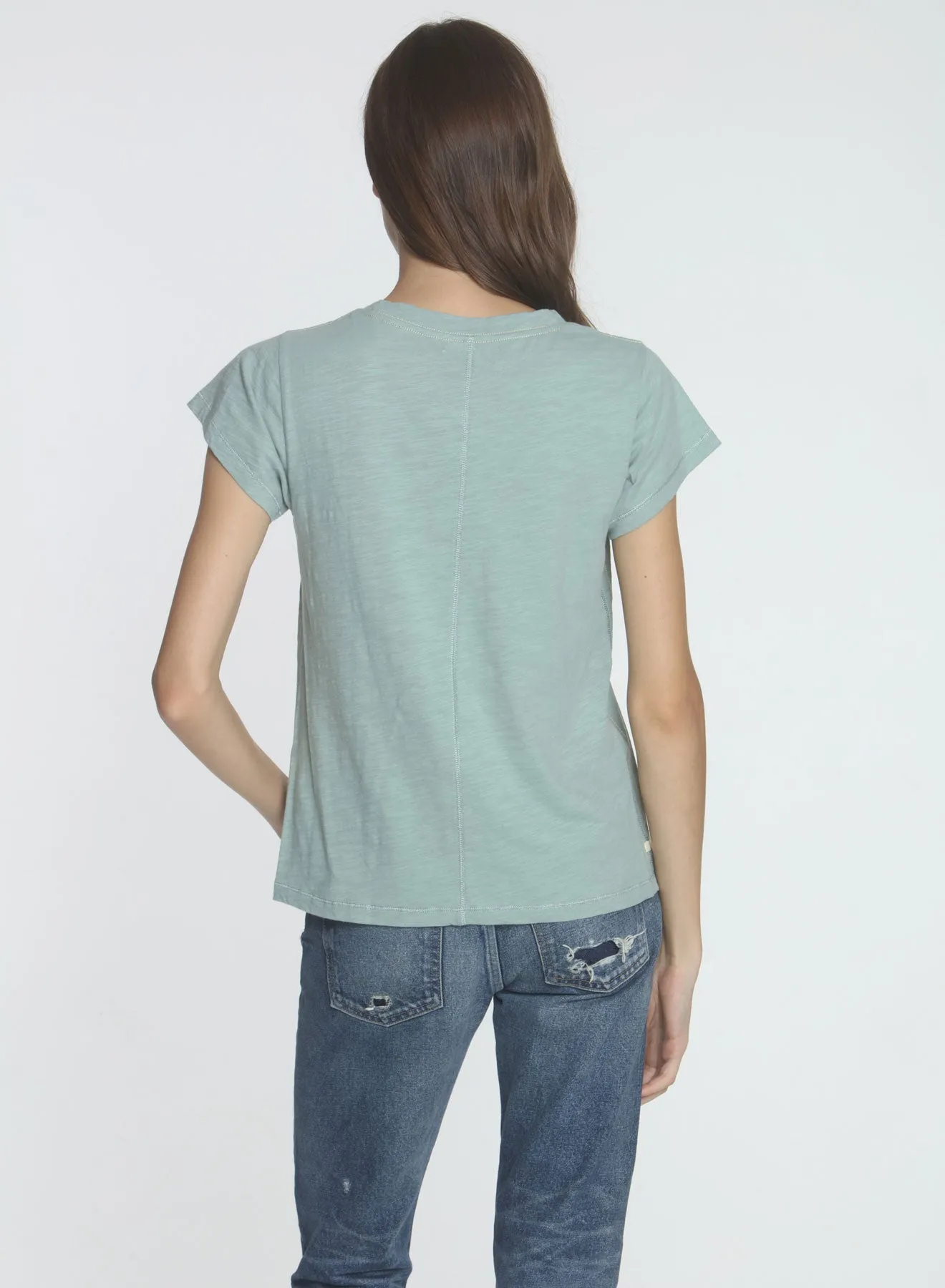 Graphic Ava Tee - Sage Hand Swirl