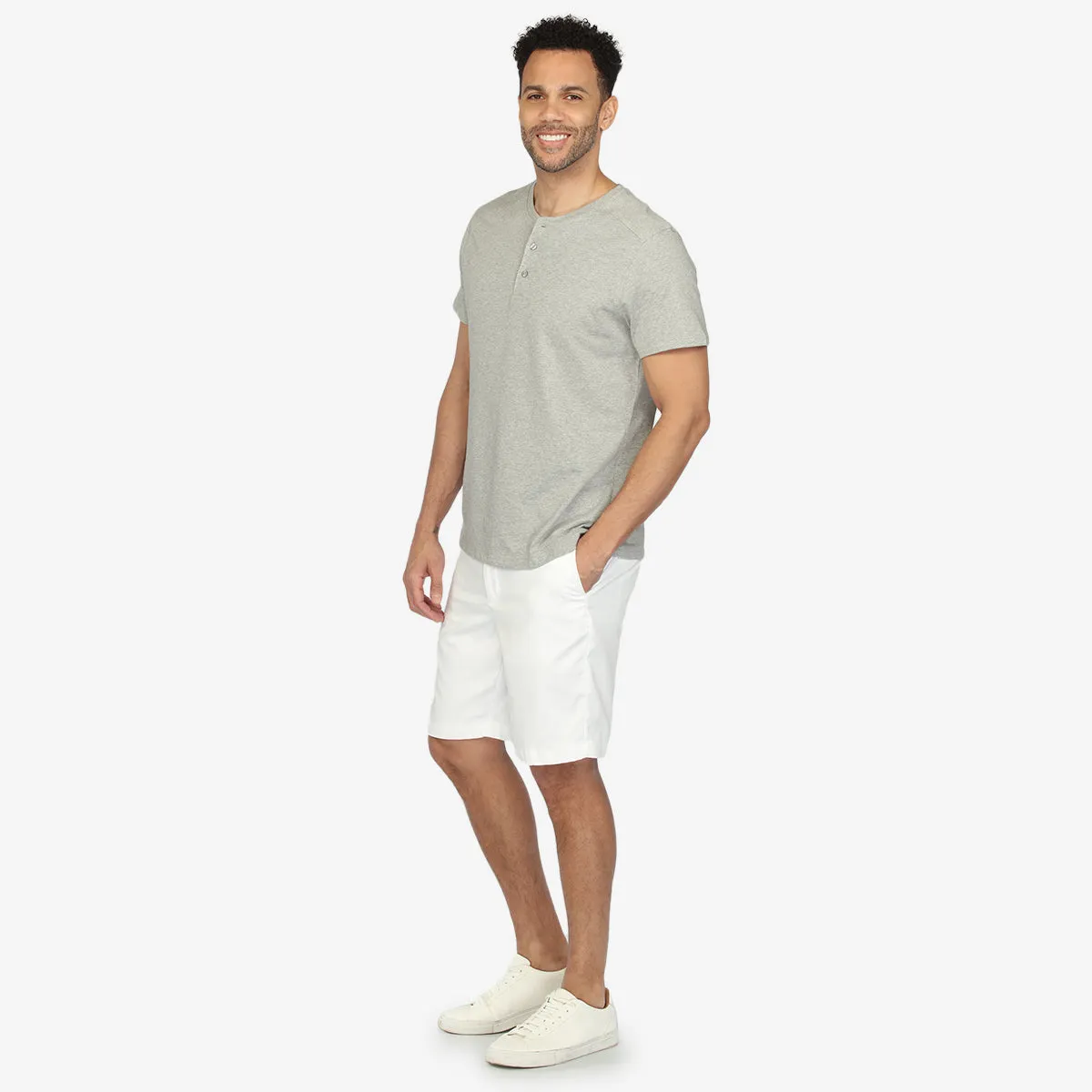 High Rise Heather Short Sleeve Henley