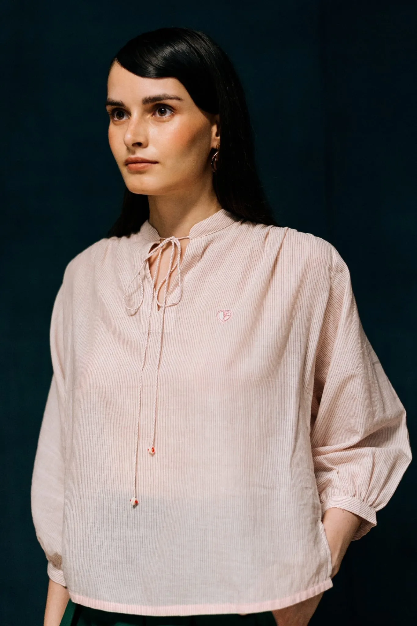 Kamala - Pink Peasant Top