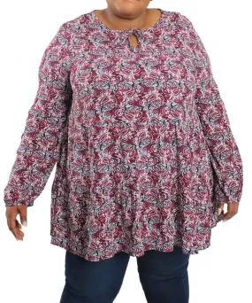 Ladies Printed Peasant Top