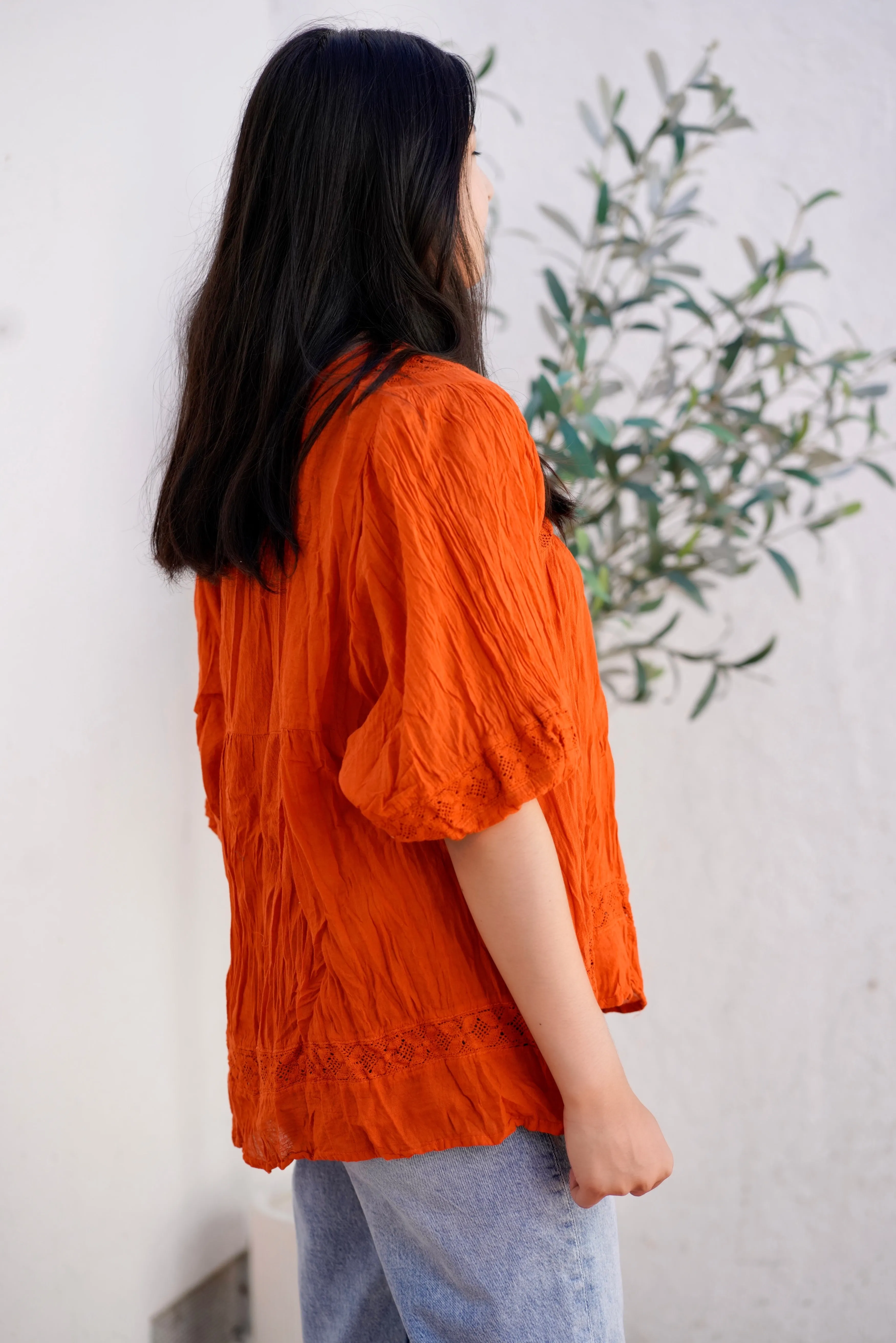 Lee Peasant Top Orange