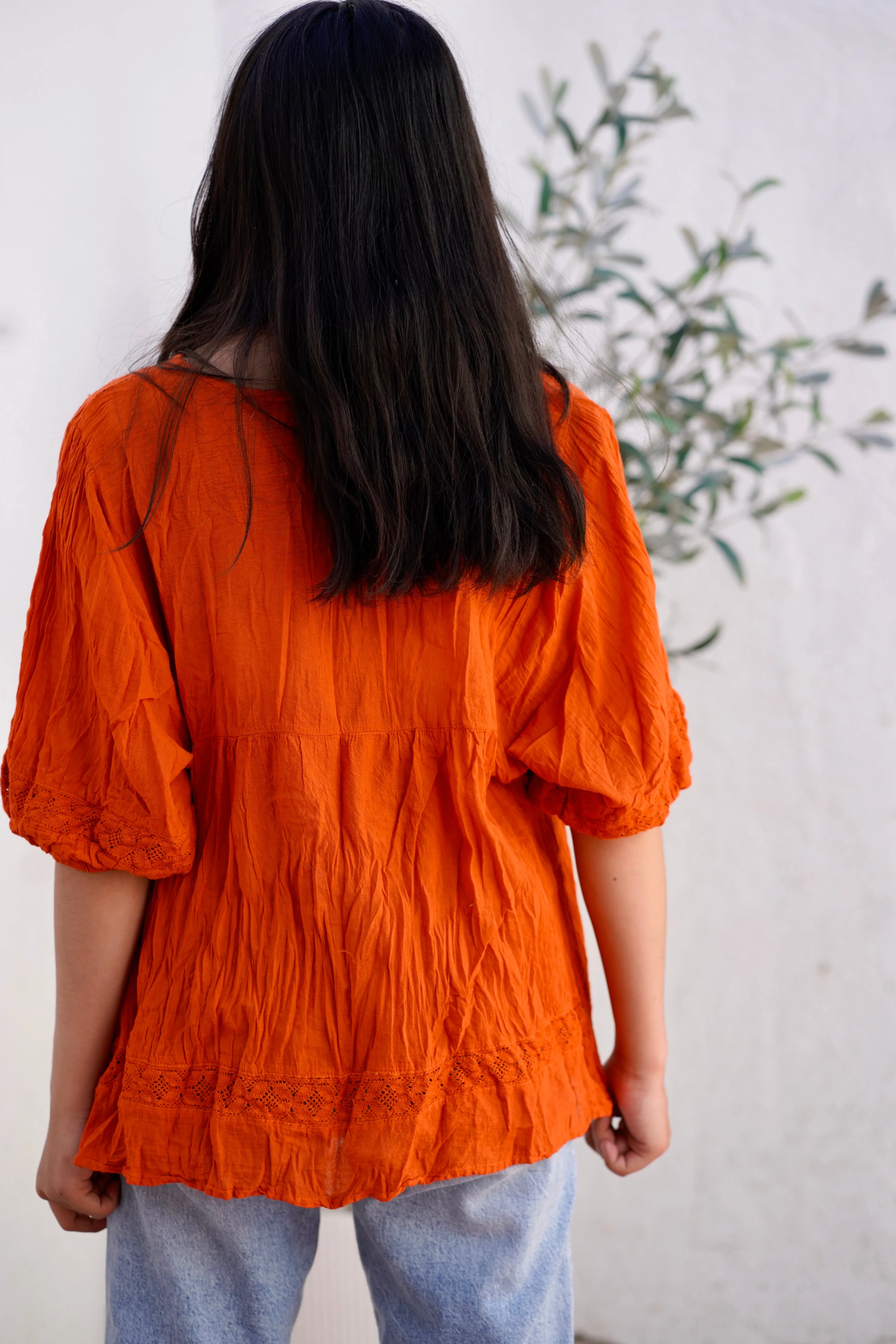 Lee Peasant Top Orange