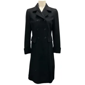 Luciano Barbera Black Double Breasted Cashmere Coat