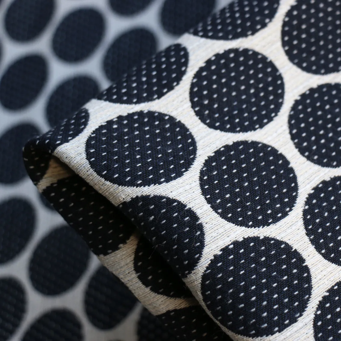 Luna Navy Spot Jacquard