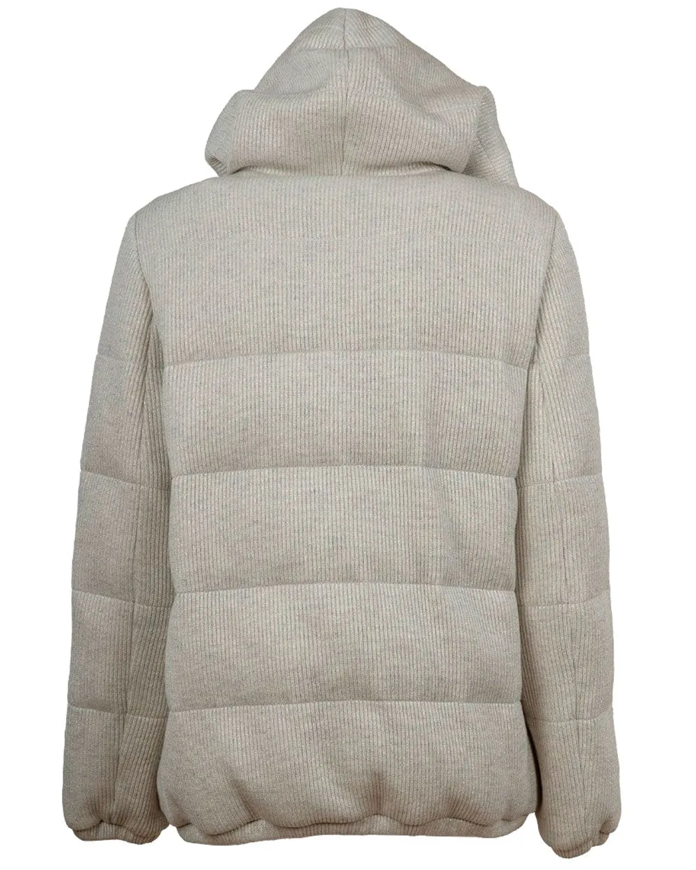 Marble Cashmere Rib Knit Padded Jacket