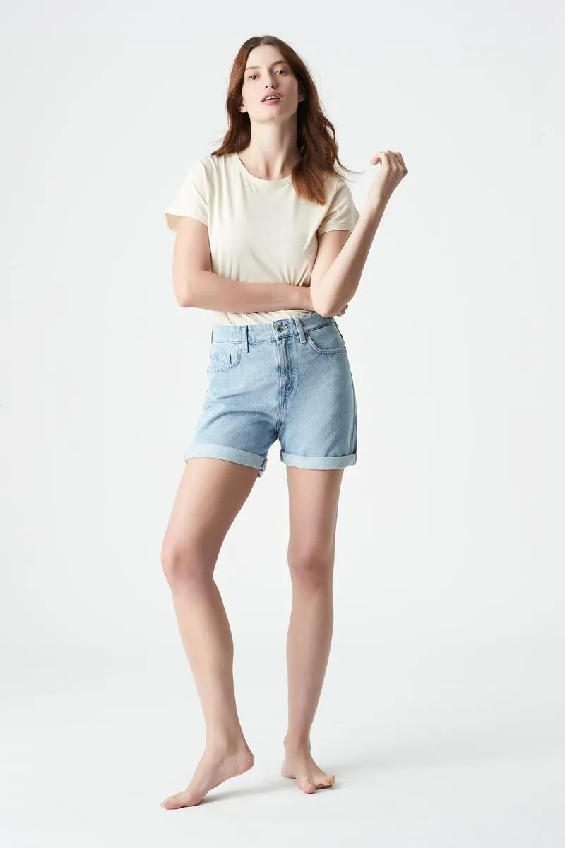 Marla Shorts - Bleached Denim