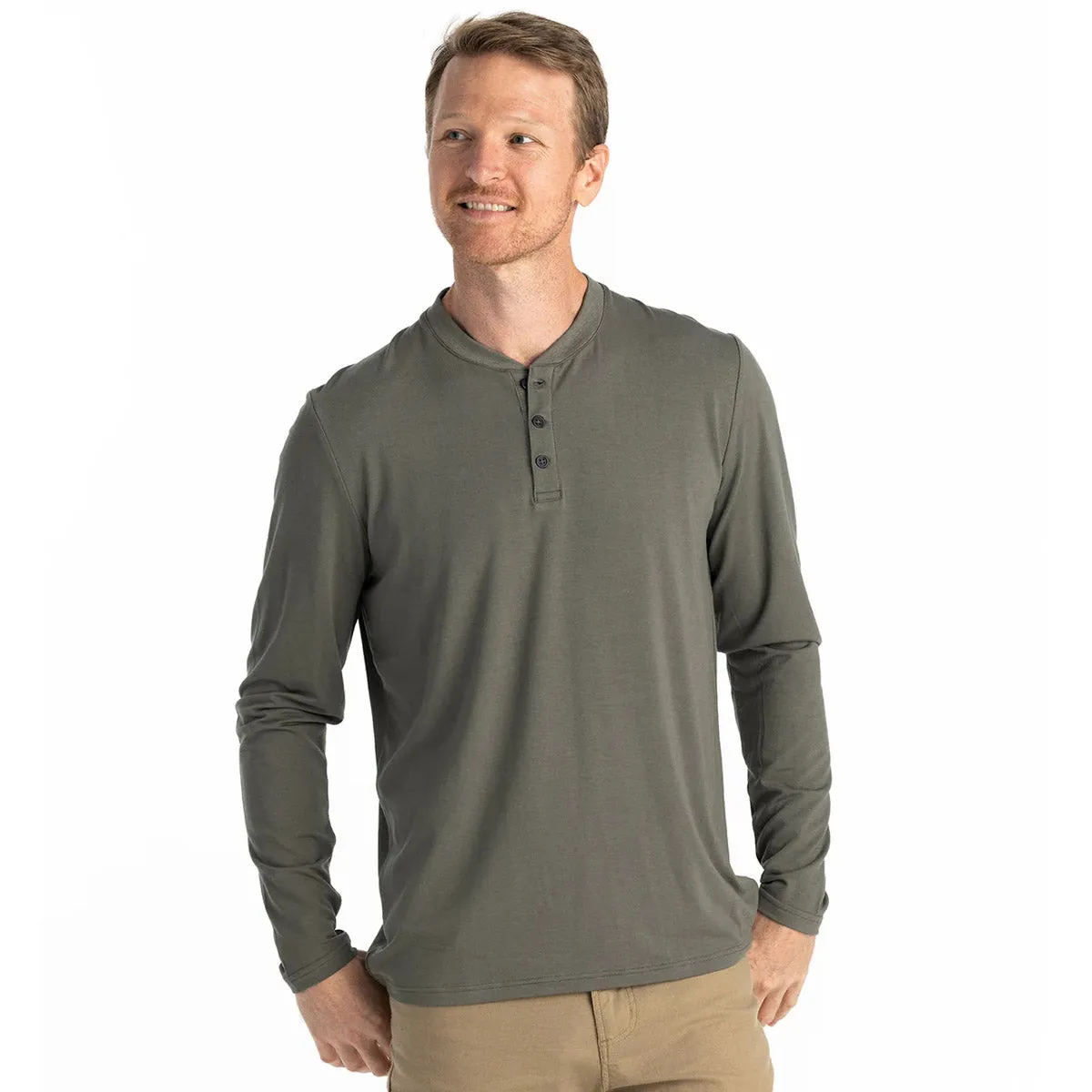 Men's Bamboo Flex Long Sleeve Henley