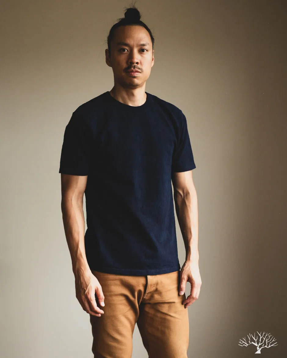 No. 8 Slub Nep Tee - Indigo