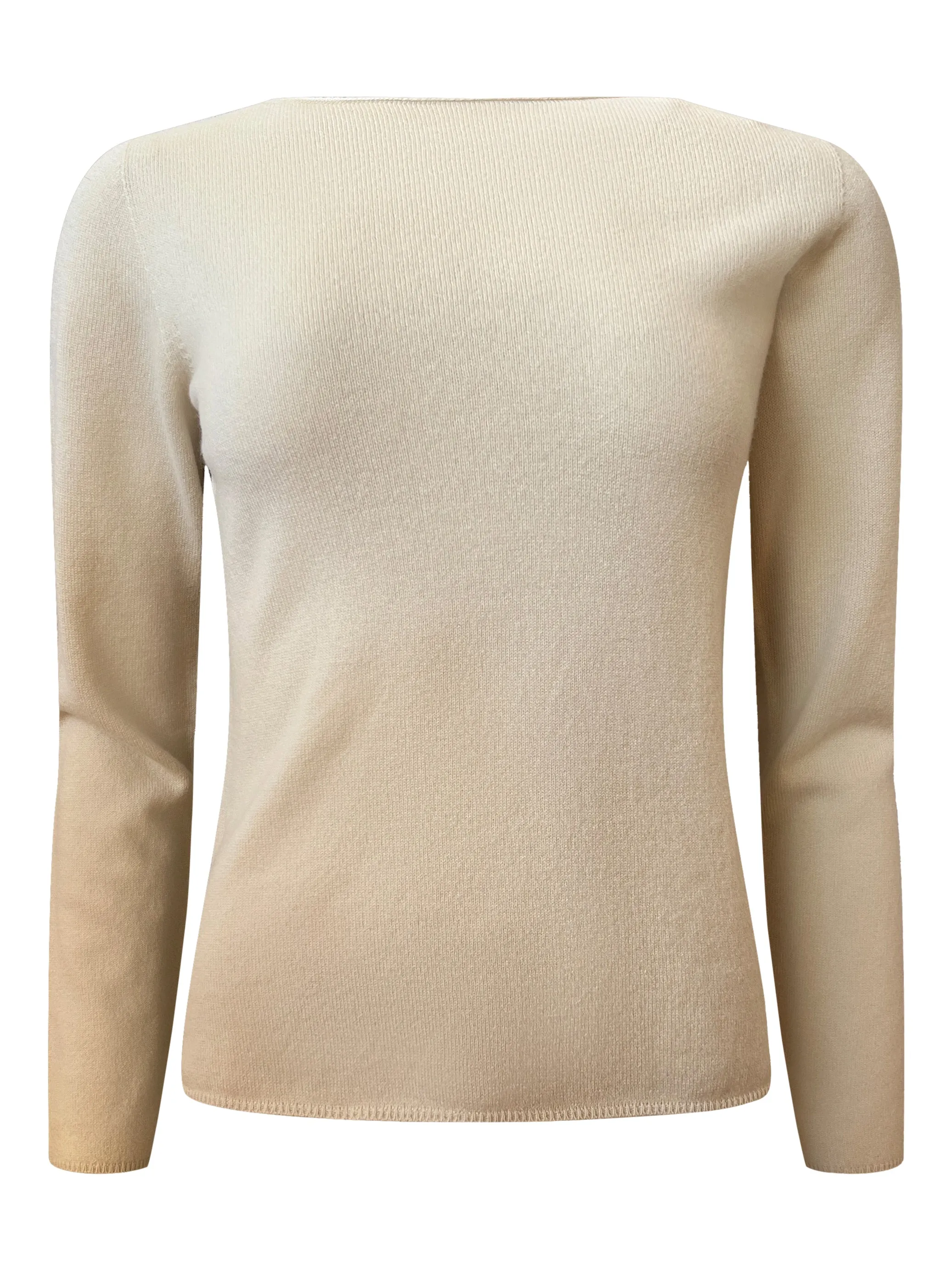 Off White Fine Boatneck Wool Cashmere Knit