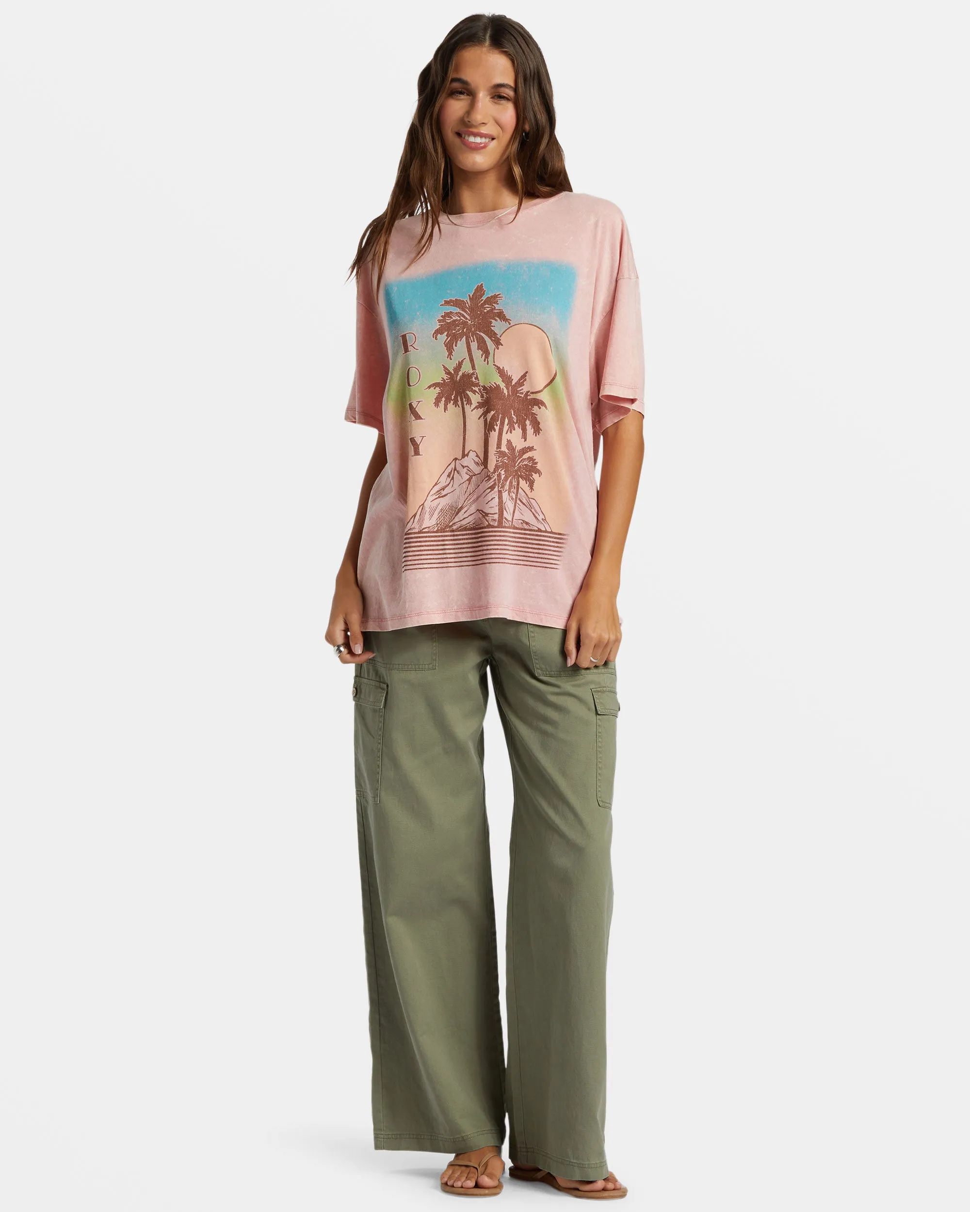 Palm Springs Oversized T-Shirt - Mauve Glow