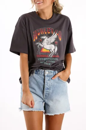 Pegasus Oversized Boyfriend Crew T-Shirt Thunder Grey