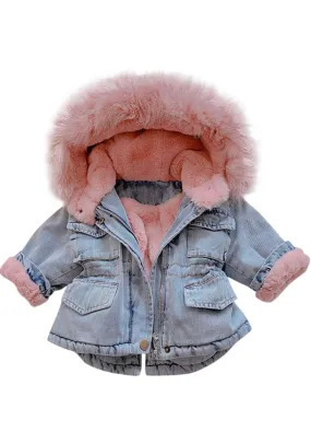 Pink Fur Jean Jacket