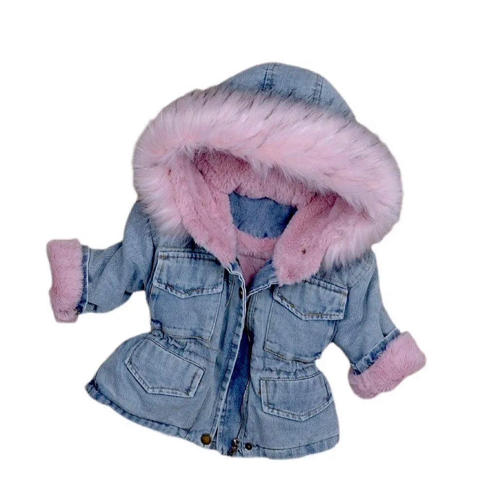 Pink Fur Jean Jacket