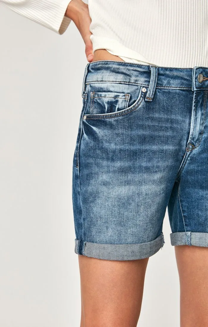 PIXIE SHORTS IN MID INDIGO STR