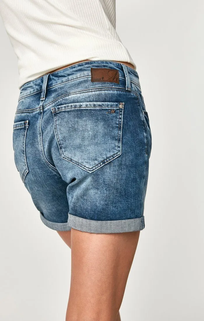 PIXIE SHORTS IN MID INDIGO STR