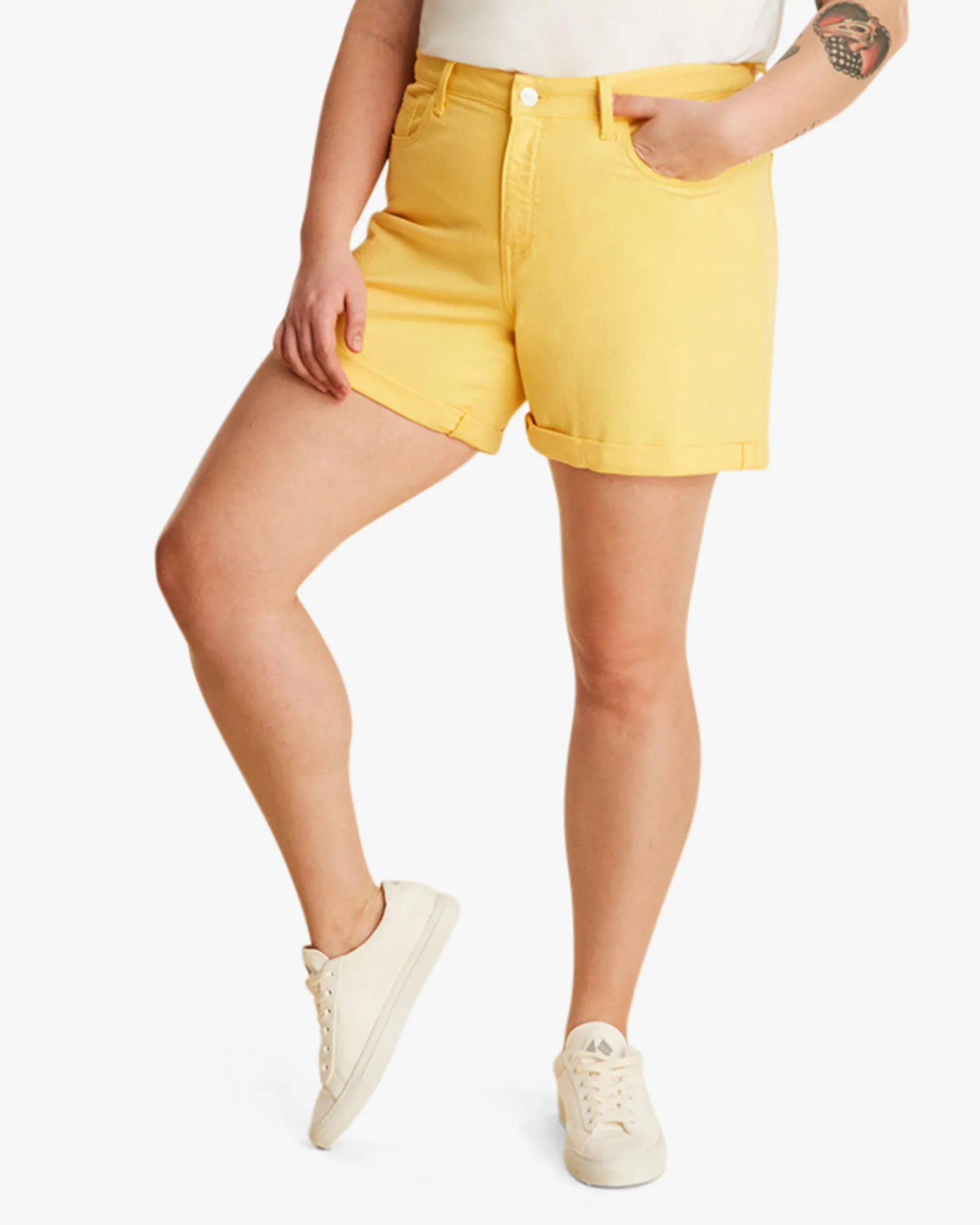 Poplar Boyfriend Short | Yellow