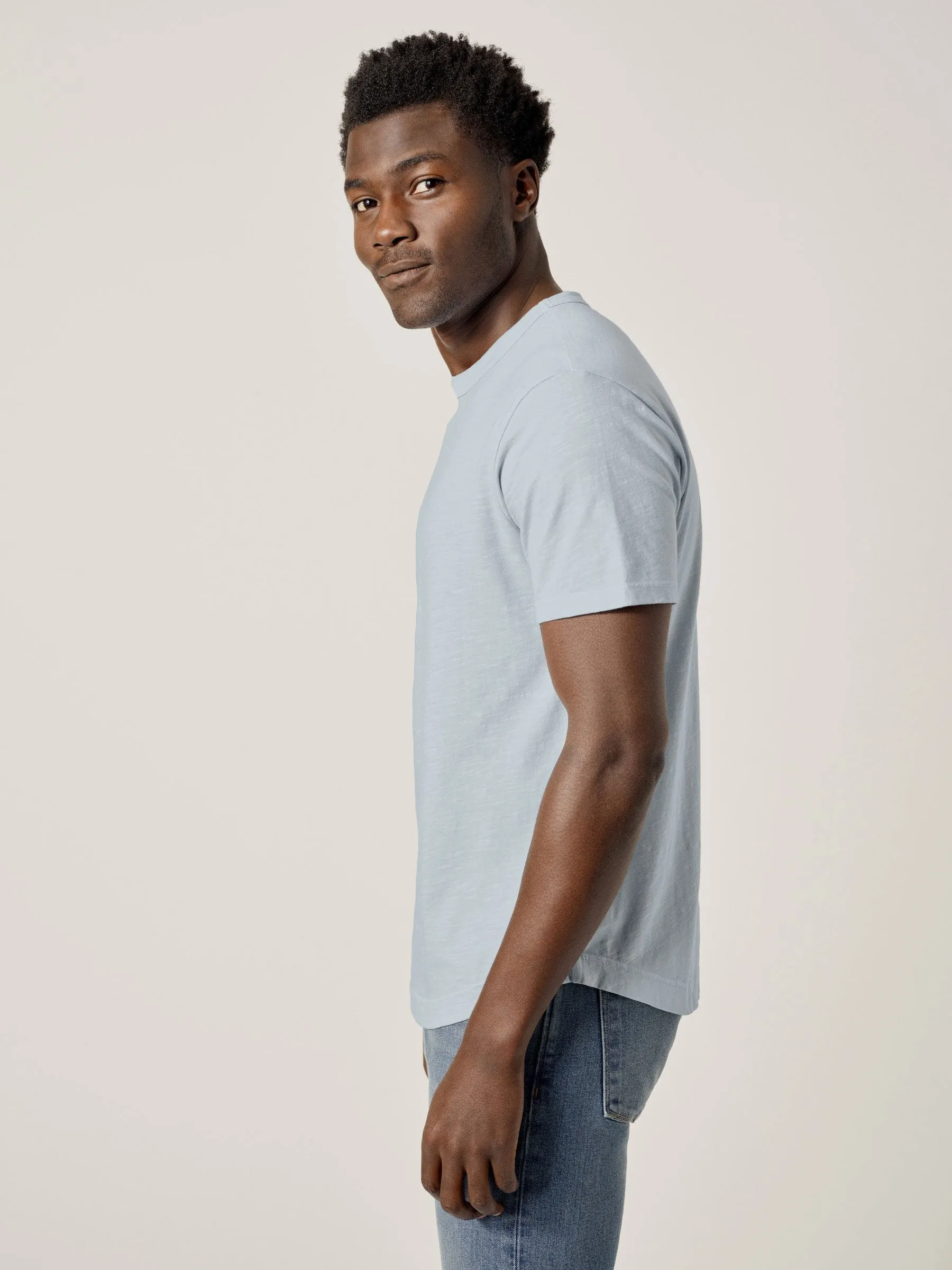 Riviera Slub Curved Hem Tee