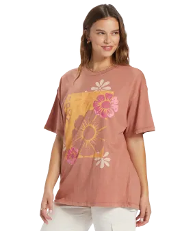 Roxy Florals Tee-Cedar Wood