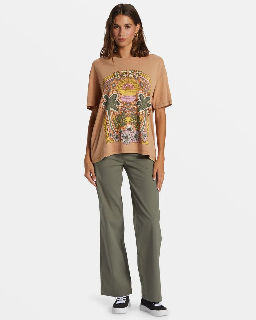 Roxy Morockin Tee-Camel