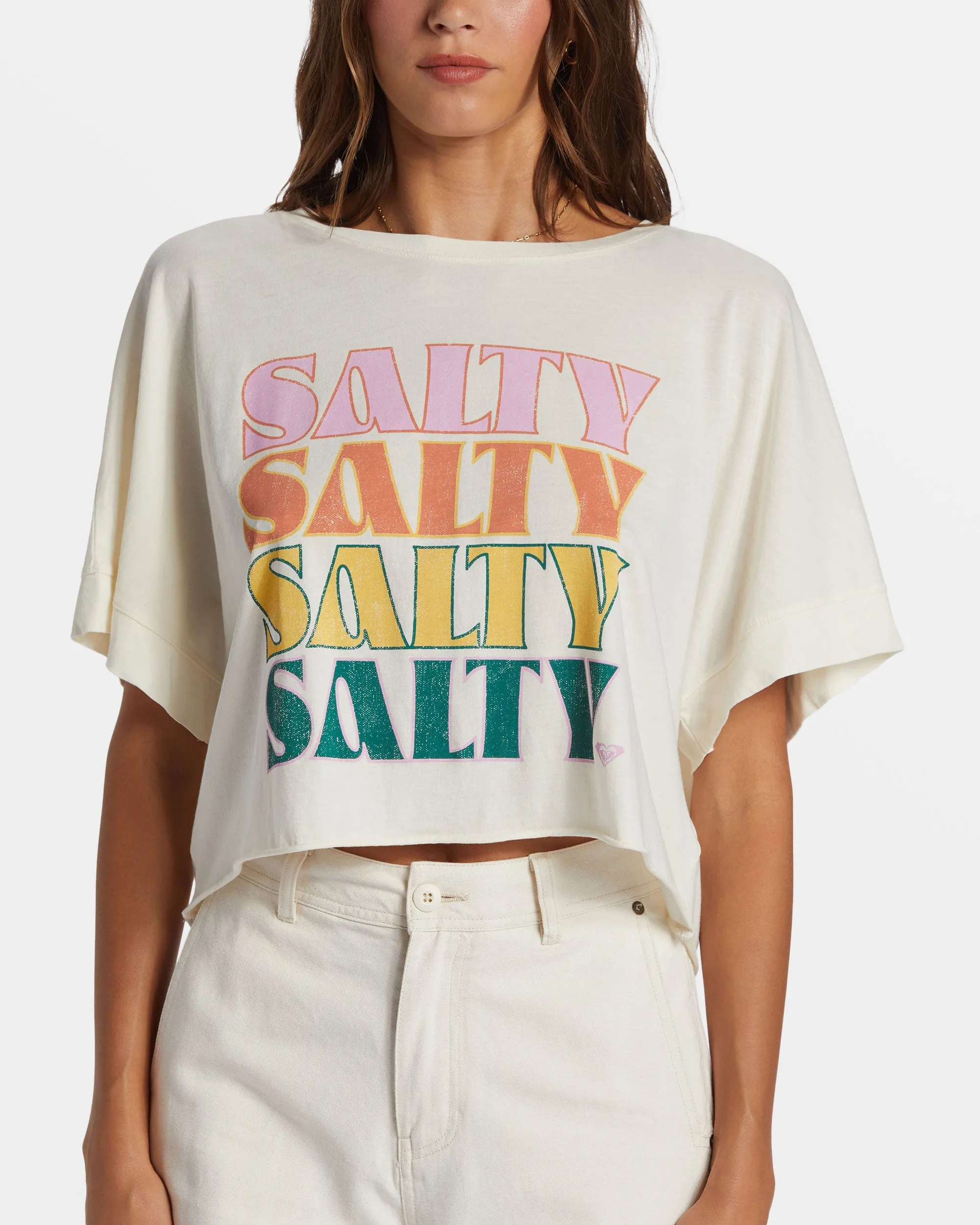 Salty Stack Short Sleeve T-Shirt - Egret