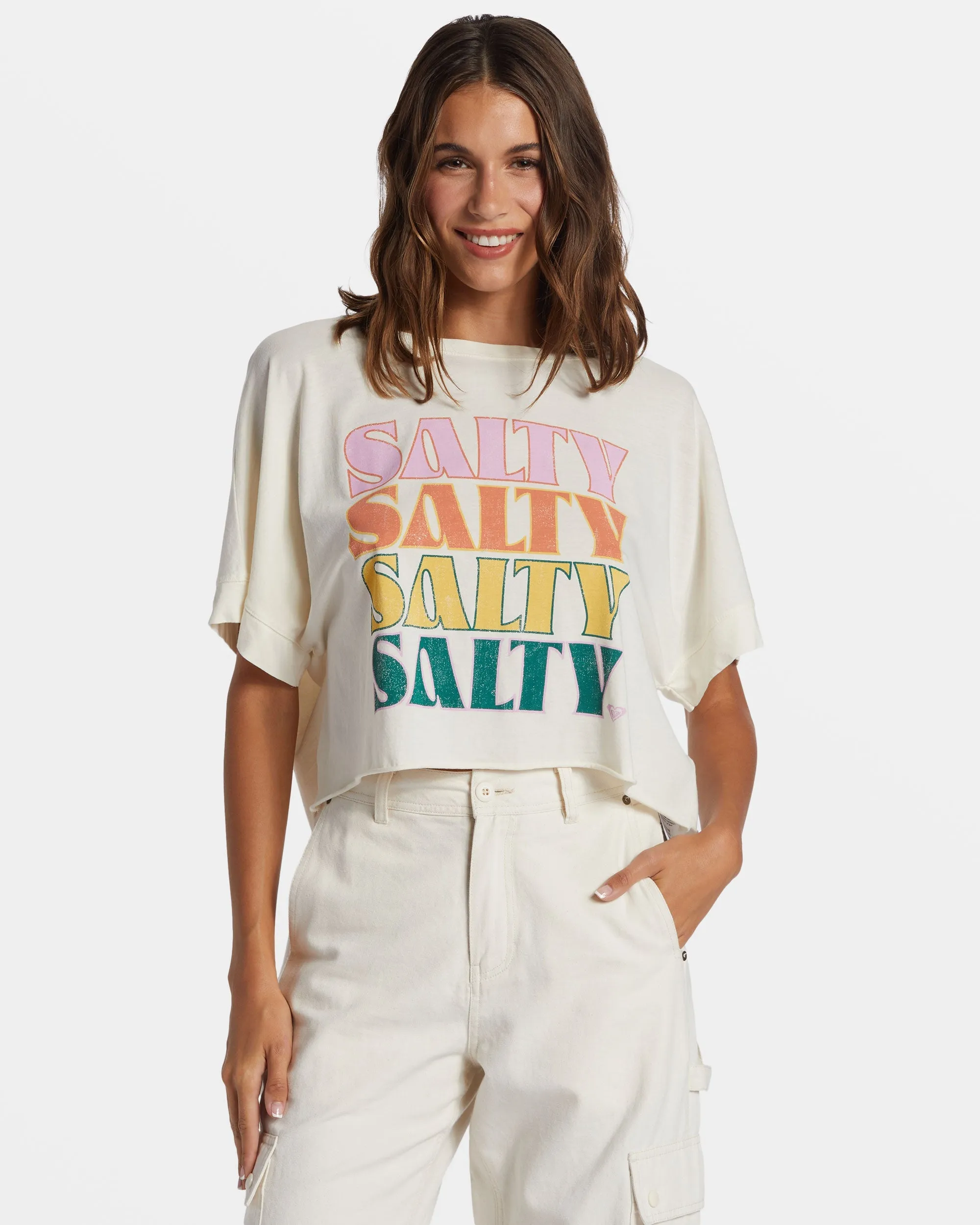 Salty Stack Short Sleeve T-Shirt - Egret